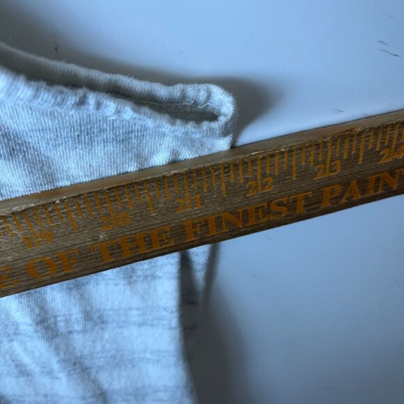 Vintage I Love My Attitude Tank Top Gray Cream XL Extra Large USA Striped Logo - Picture 7 of 14